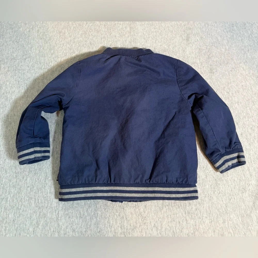 OshKosh B’gosh Baby‎ Boy Navy Poplin Logo Bomber Jacket 18M 👶🧥